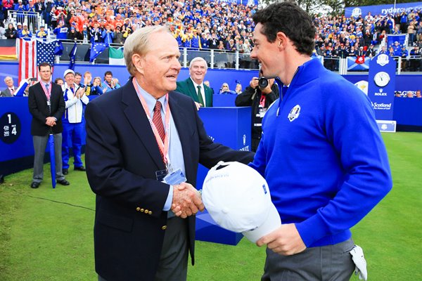 Jack Nicklaus Rory McIlroy Gleneagles Ryder Cup 2014