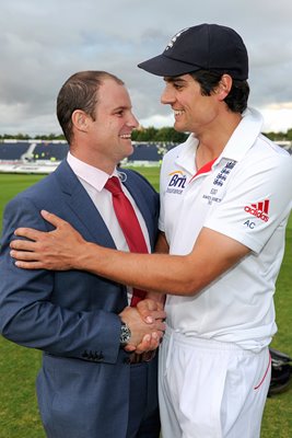 Ashes Winning Cricket Captains Strauss and Cook