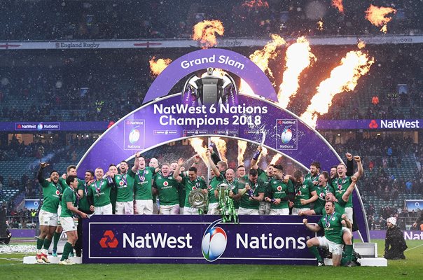 New Model UK Ireland Irish Rugby 6 Nation Grand Slam Winners 2018 Shirts Size S to 3XL