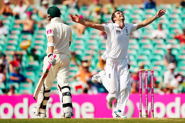 James Anderson celebrates - SCG - 2010 Ashes