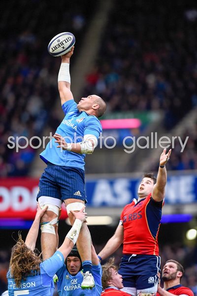 Sergio Parisse Italy v Scotland Murrayfield 2015