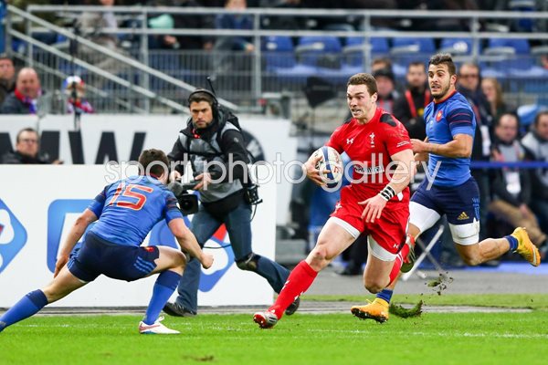 George North Wales v France Paris 2015