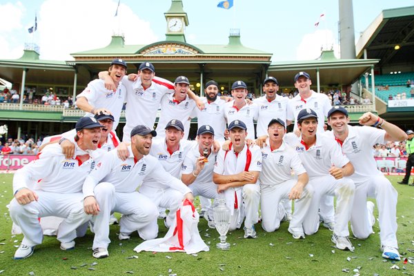 2010 Ashes Winners England celebrate at SCG