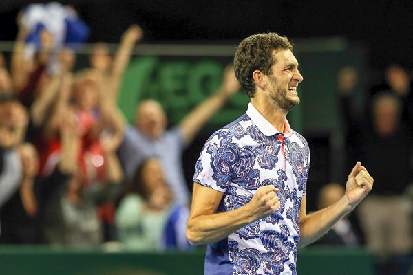 James Ward GB v USA Davis Cup 2015