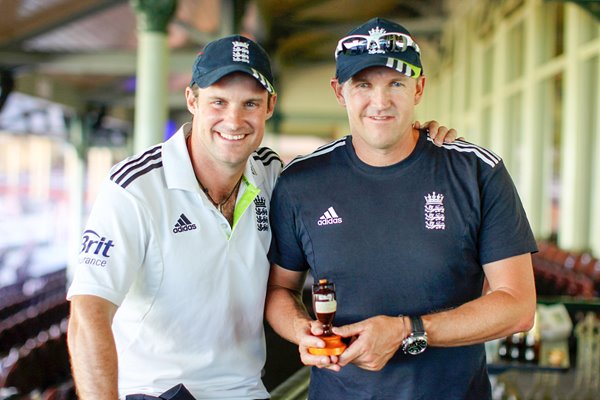 Captain Strauss and Coach Flower - 2010 Ashes Winners