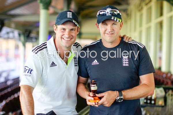 Captain Strauss and Coach Flower - 2010 Ashes Winners