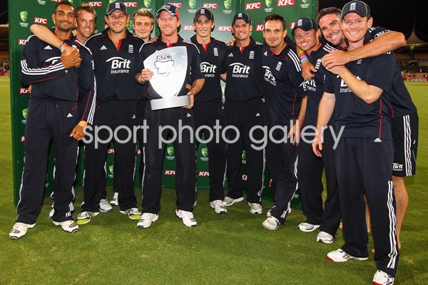 England T20 winners v Australia Adelaide 2011