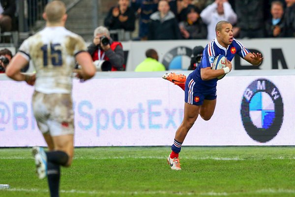  Gael Fickou France scores v England Paris Six Nations 2014