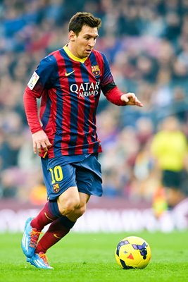 Lionel Messi FC Barcelona v Valencia La Liga 2014