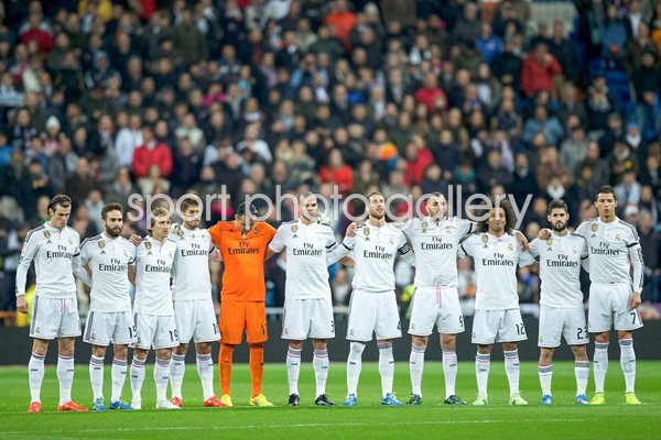 Real Madrid Line Up La Liga 2015
