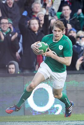 Andrew Trimble Ireland scores v Scotland Six Nations 2014