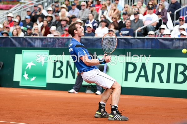 Andy Murray Great Britain Davis Cup win v USA 2014