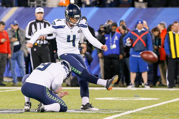 Steven Hauschka Seattle Seahawks v Broncos Super Bowl 2014