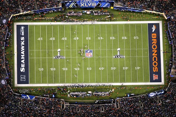 An Aerial View Of Super Bowl XLVIII