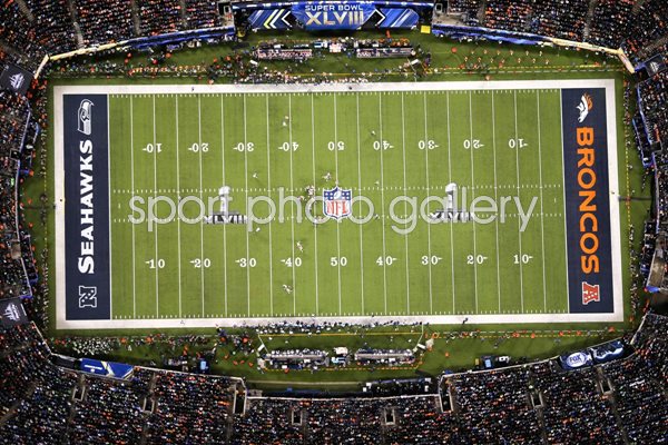 An Aerial View Of Super Bowl XLVIII
