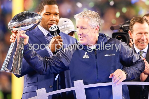 Super Bowl 2014 winning head coach Pete Carroll Seattle Seahawks