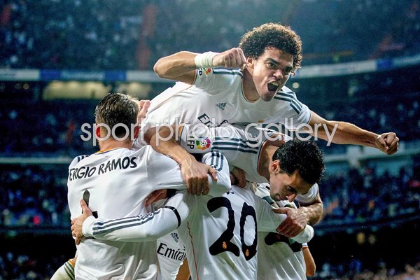  Pepe Real Madrid celebrates with team mates