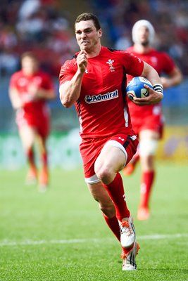 George North Hatrick Wales v Italy S6 Nations Rome 2015