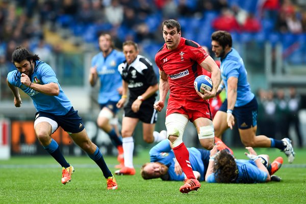 Sam Warburton try Wales v Italy 6 Six Nations Rome 2015