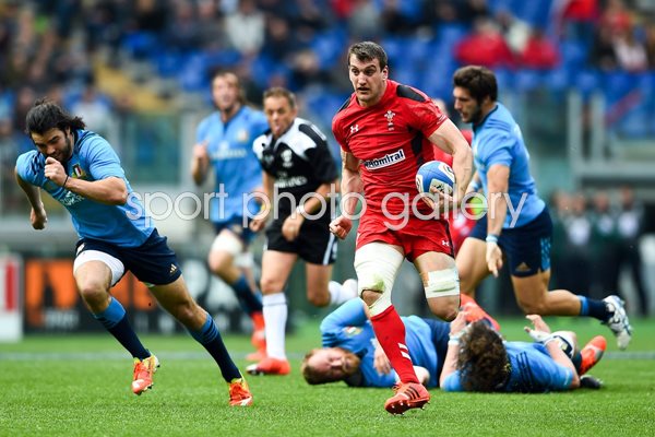 Sam Warburton try Wales v Italy 6 Six Nations Rome 2015