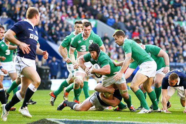 Sean O'Brien Ireland try v Scotland Six Nations 2015