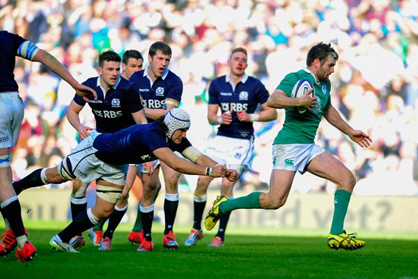 Jared Payne Ireland try v Scotland Six Nations 2015