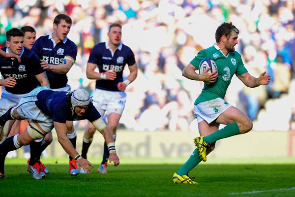 Jared Payne Ireland try v Scotland Six Nations 2015