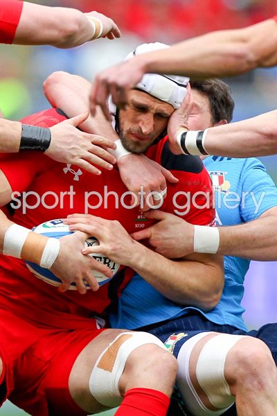 Luke Charteris Italy v Wales Six Nations 2015