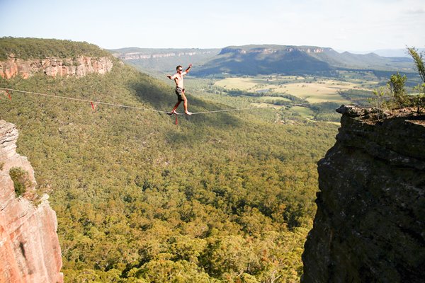 Highlining In The Blue Mountains