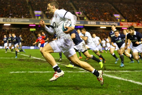 Jonny May England v Scotland Murrayfield 6 Nations 2014