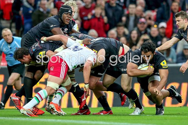 Billy Vunipola Saracens v Harlequins Wembley 2015