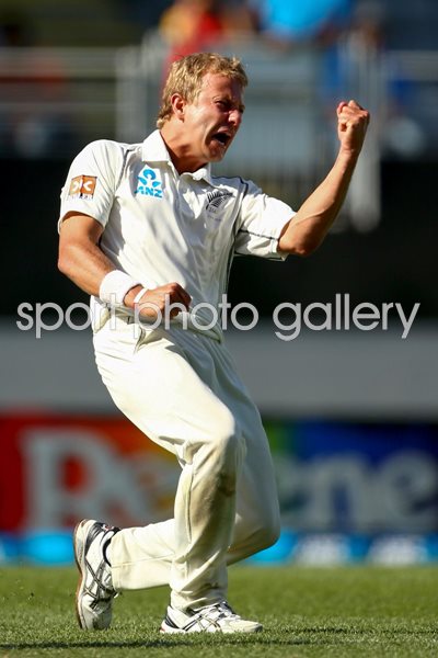 Neil Wagner New Zealand v India First Test Auckland 2014