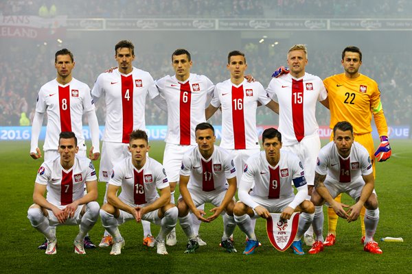 Poland line up v Ireland