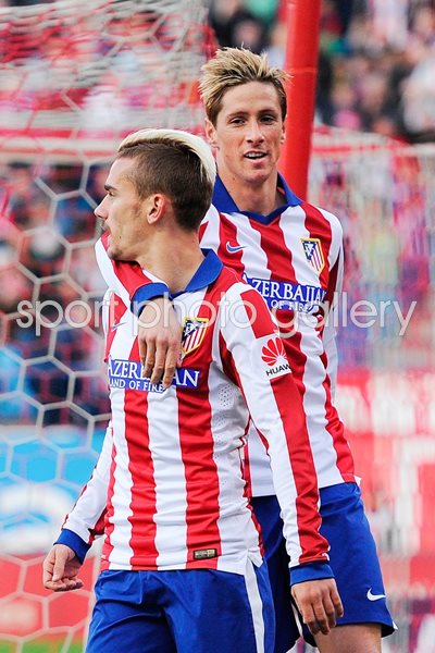 Antoine Griezmann Fernando Torres Atletico Madrid 