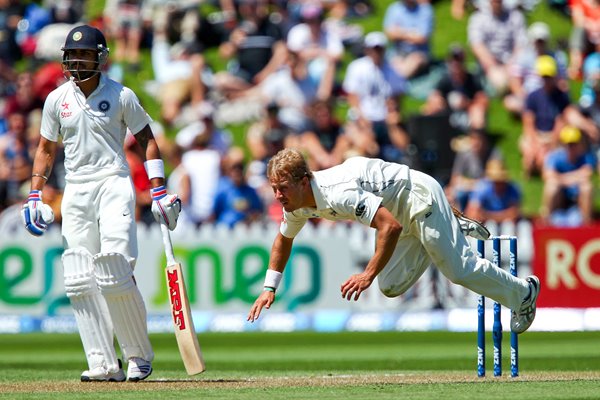 Neil Wagner New Zealand v India Wellington 2014