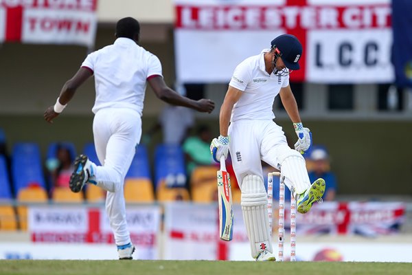 Jerome Taylor West Indies v Alastair Cook England 2015