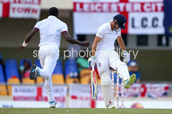 Jerome Taylor West Indies v Alastair Cook England 2015