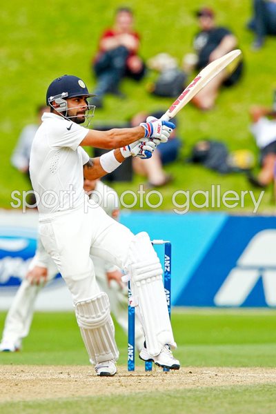 Virat Kohli India century v New Zealand Wellington 2014