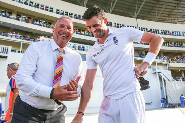 384 James Anderson & 383 Sir Ian Botham Antigua 2015