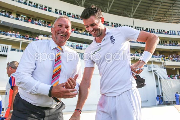 384 James Anderson & 383 Sir Ian Botham Antigua 2015