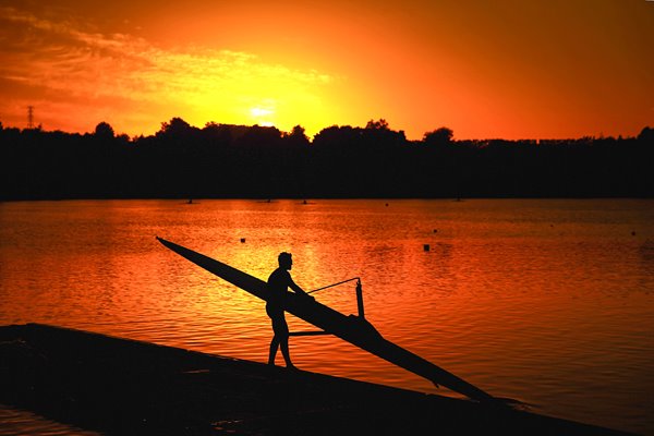 Early morning rowing