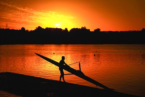 Early morning rowing