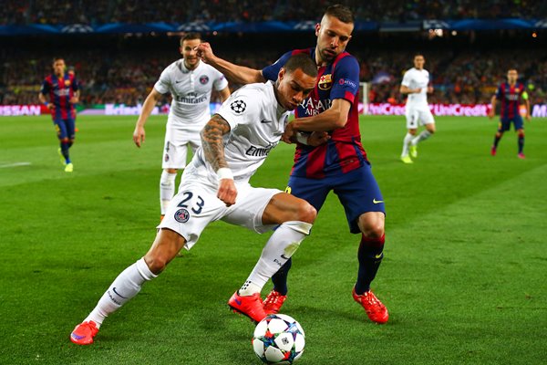 Gregory van der Wiel Paris Saint-Germain v Barcelona Camp Nou 2015