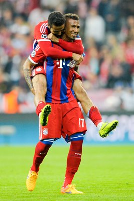 Jerome Boateng & Thiago Alcantara Bayern Muenchen v Porto 2015