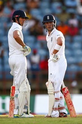 Alastair Cook & Jonathan Trott England v West Indies Grenada 2015