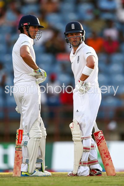 Alastair Cook & Jonathan Trott England v West Indies Grenada 2015