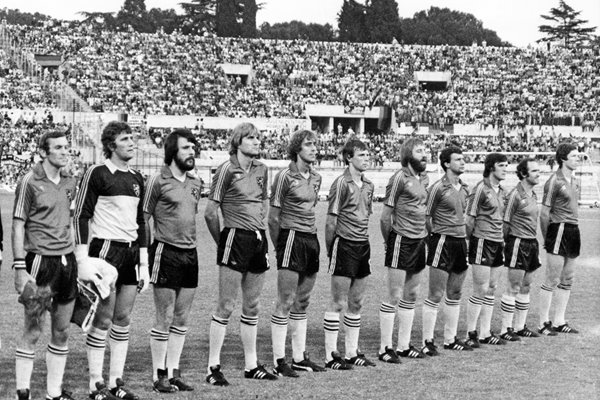 Belguim line-up v Germany Euro 1980 Final