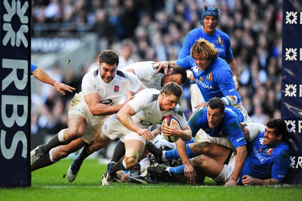 Chris Ashton scores 3rd of 4 tries v Italy