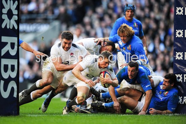 Chris Ashton scores 3rd of 4 tries v Italy