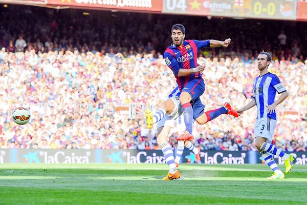 Luis Suarez Barcelona v Real Sociedad 2015